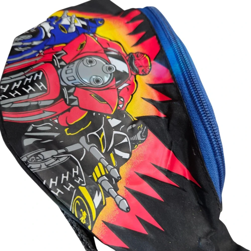 Mighty Morphin‎ Power Rangers Fanny Pack 90s Vintage Kids Black Cartoon